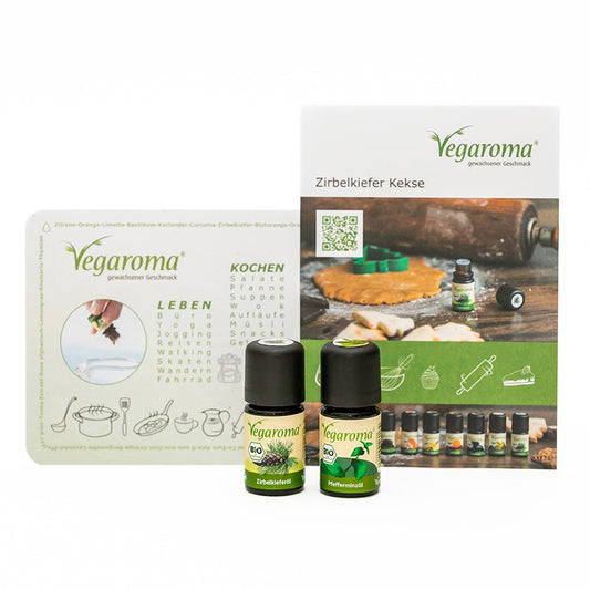Geschenkset bio Vegaroma Zirbelkiefer Kekse